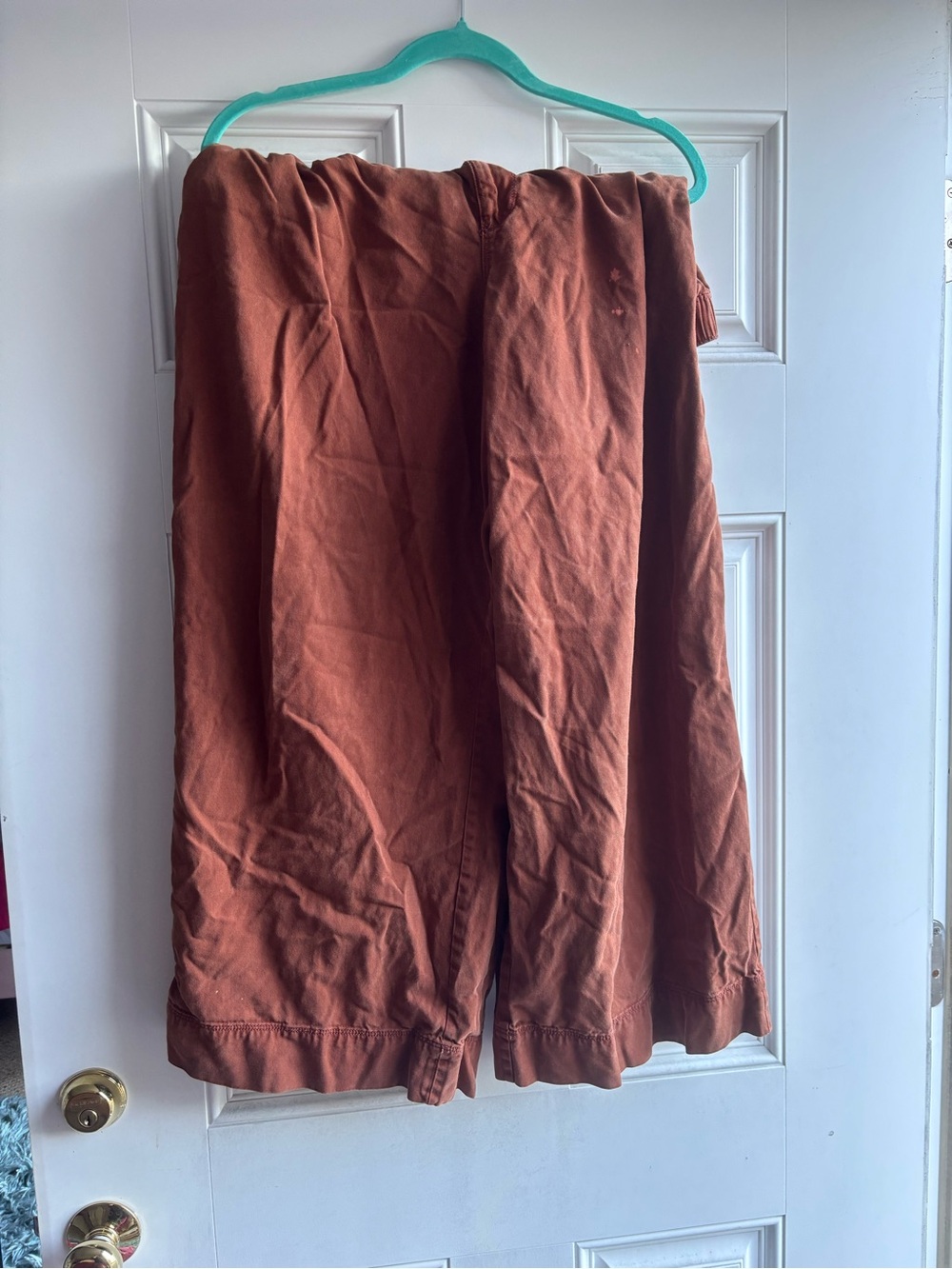 Casual Cotton Pants in Rust